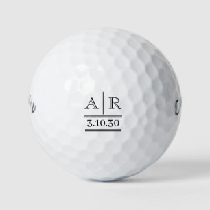 Personalisierte Black Monogram Golfbälle