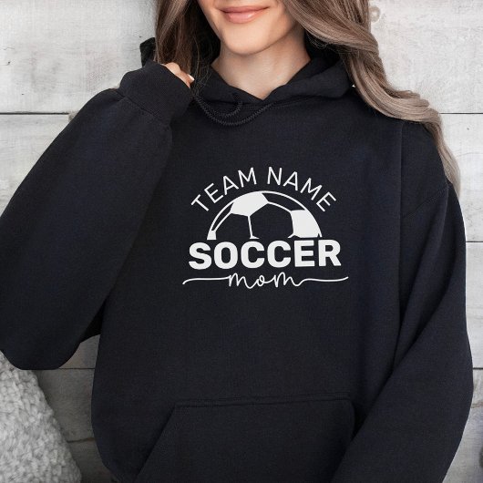 Personalisierte Black Soccer-Mama Hoodie