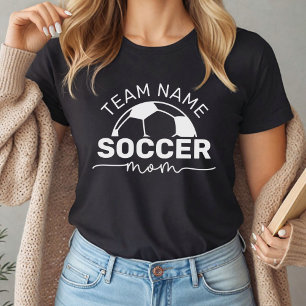 Personalisierte Black Soccer-Mama Tri-Blend Shirt
