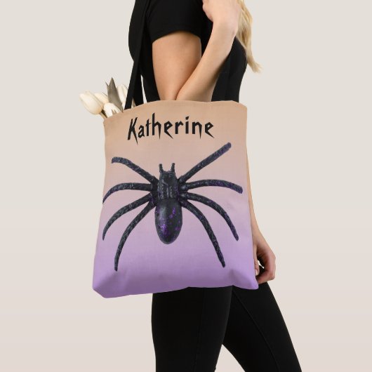 Personalisierte Black Spider Bag zu Halloween Tasche (Von Nahem)