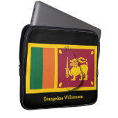 Personalisierte BLACk-Sri Lanka-Flagge Laptopschutzhülle