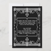 Personalisierte Black Wedding Einladungskarte Einladung (Vorderseite)