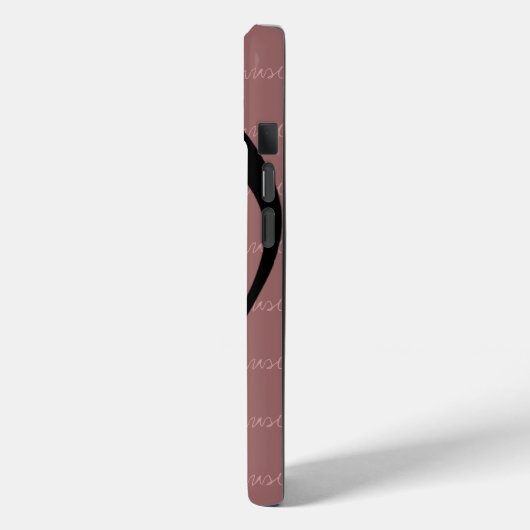 personalisierte blackonpink-Musiknote Case-Mate iPhone Hülle (Rückseite / Links)