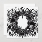 Personalisierte Blankenkarte - Schwarzweißvorlage Einladung (Vorne/Hinten)