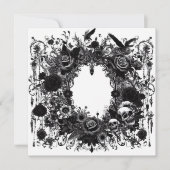 Personalisierte Blankenkarte - Schwarzweißvorlage Einladung (Vorderseite)