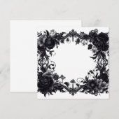 Personalisierte Blankenkarte - Schwarzweißvorlage Einladung (Vorne/Hinten)
