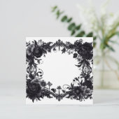 Personalisierte Blankenkarte - Schwarzweißvorlage Einladung (Stehend Vorderseite)