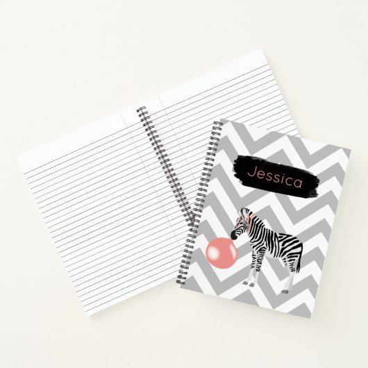 Personalisierte Blase Gum Zebra Blasen Blase Notizblock (Innenseite)