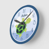 Personalisierte Blasen Turtle Kids Uhr (Winkel)