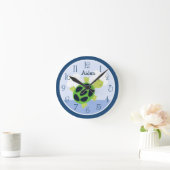 Personalisierte Blasen Turtle Kids Uhr (Zuhause)