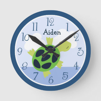 Personalisierte Blasen Turtle Kids Uhr