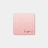 Personalisierte blassrosa Schrift Post-it Haftnoti Klebezettel (Vorderseite)