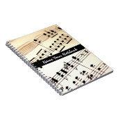 Personalisierte Blatt-Musiknoten-Notebook Notizblock (Rechte Seite)