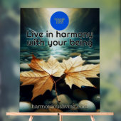 Personalisierte Blätter auf einem Stream Acrylschild (Neutral)