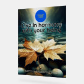 Personalisierte Blätter auf einem Stream Acrylschild (Winkel)