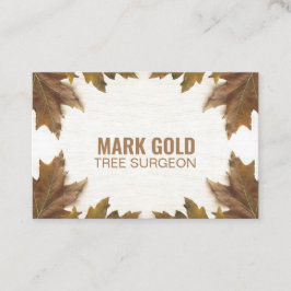 Personalisierte "Blätter auf Holz" (UK/Euro) Visitenkarte