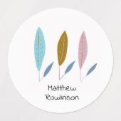 personalisierte Blätter der niedlichen modernen Ju Etiketten (Design 2)