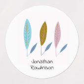 personalisierte Blätter der niedlichen modernen Ju Etiketten (Design 1)