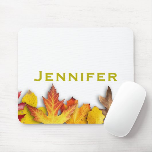 Personalisierte Blätter im Herbst Mousepad (Mit Mouse)