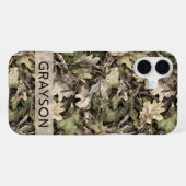 Personalisierte Blätter-Tarnung iPhone Hülle (Rückseite (Horizontal))