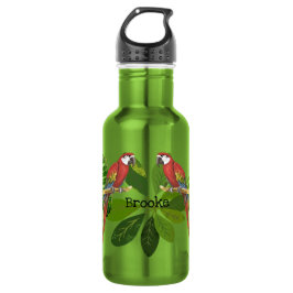 Personalisierte Blätter und tropische Blätter Trinkflasche