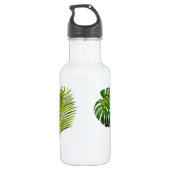 Personalisierte Blätter und tropische Blätter Trinkflasche (Rückseite)