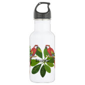 Personalisierte Blätter und tropische Blätter Trinkflasche (Vorderseite)