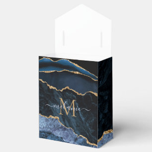 Personalisierte Blau-Gold-Geschenk- oder Geschenkv Geschenkschachtel