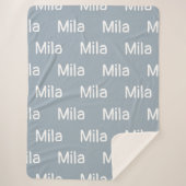 Personalisierte Blau-Graue-Sherpa-Decke für Frisch Sherpadecke (Vorderseite)