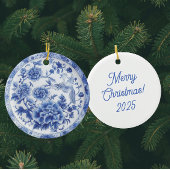 Personalisierte Blau Weiße Schneeflocken Rote Rück Kleiner Weihnachtsstrumpf