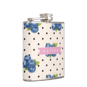 Personalisierte Blaubeer-Polka-Dot Süße Vintage Flachmann (Rechts)