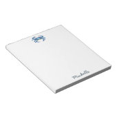 Personalisierte Blaue Aquarell-Krabbe Sommerstrand Notizblock (angewinkelt)