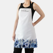 Personalisierte blaue Blumen Schürze (InSitu)