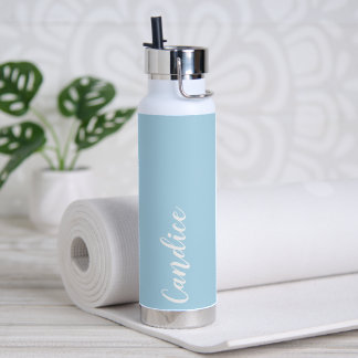 Personalisierte blaue Brautjungfer-Hochzeitsflasch Trinkflasche