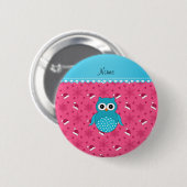 Personalisierte blaue button (Vorne & Hinten)