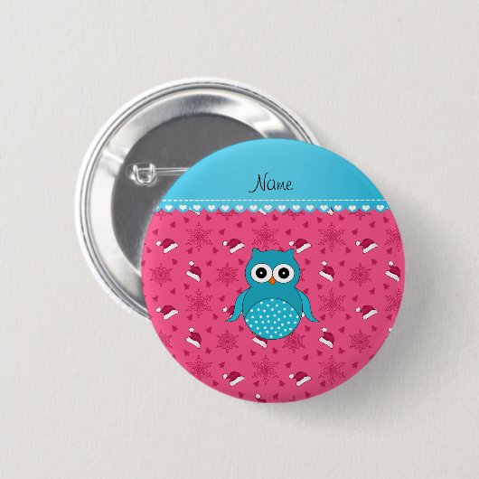 Personalisierte blaue button (Vorne & Hinten)