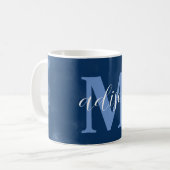 Personalisierte blaue Cloud-Tasse Kaffeetasse (Vorderseite Links)