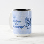 Personalisierte blaue Faibe in der Tasse der Ausbi (Vorderseite Links)