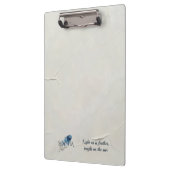 Personalisierte Blaue Feder mit individuellem Name Klemmbrett (Links)