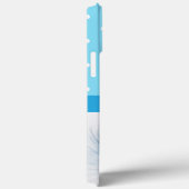 Personalisierte blaue Federpunkte Case-Mate iPhone Hülle (Rückseite / Rechts)