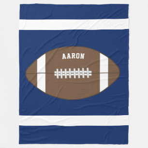 Personalisierte blaue Fußballdecke Fleecedecke
