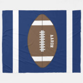 Personalisierte blaue Fußballdecke Fleecedecke (Vorderseite (Horizontal))