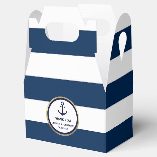 Personalisierte blaue Gastgeschenk Hochzeit Geschenkschachtel (Geöffnet)