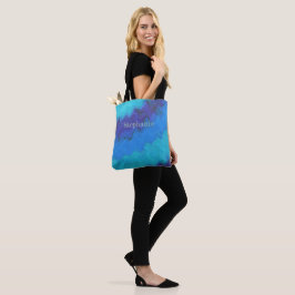 Personalisierte Blaue Gefärbte Krawatte Tasche
