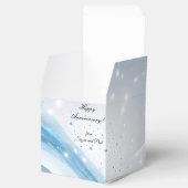 Personalisierte blaue Geschenkbox zum Jubiläum Geschenkschachtel (Geöffnet)