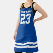 Personalisierte blaue GRILLEN Schürze mit Jerseynu (InSitu)