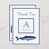 Personalisierte Blaue Hai-Küste Postkarte (Vorne/Hinten)