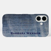 personalisierte blaue Jeans Case-Mate iPhone Hülle (Rückseite (Horizontal))