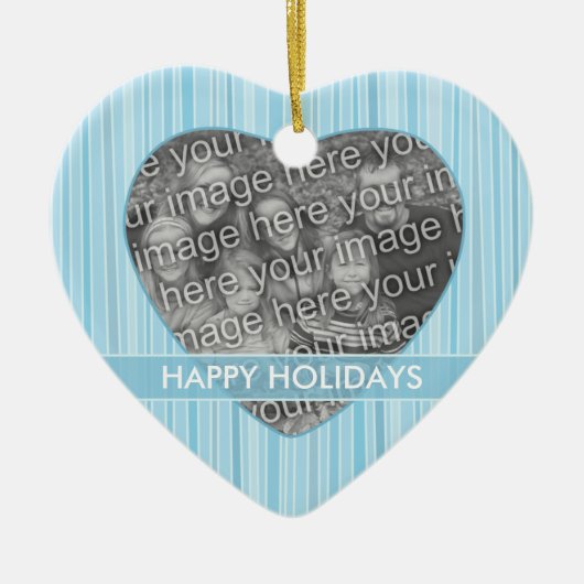 Personalisierte blaue keramik ornament (Vorne)