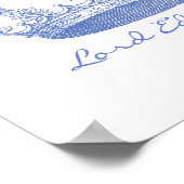 Personalisierte blaue Krone Poster (Ecke)